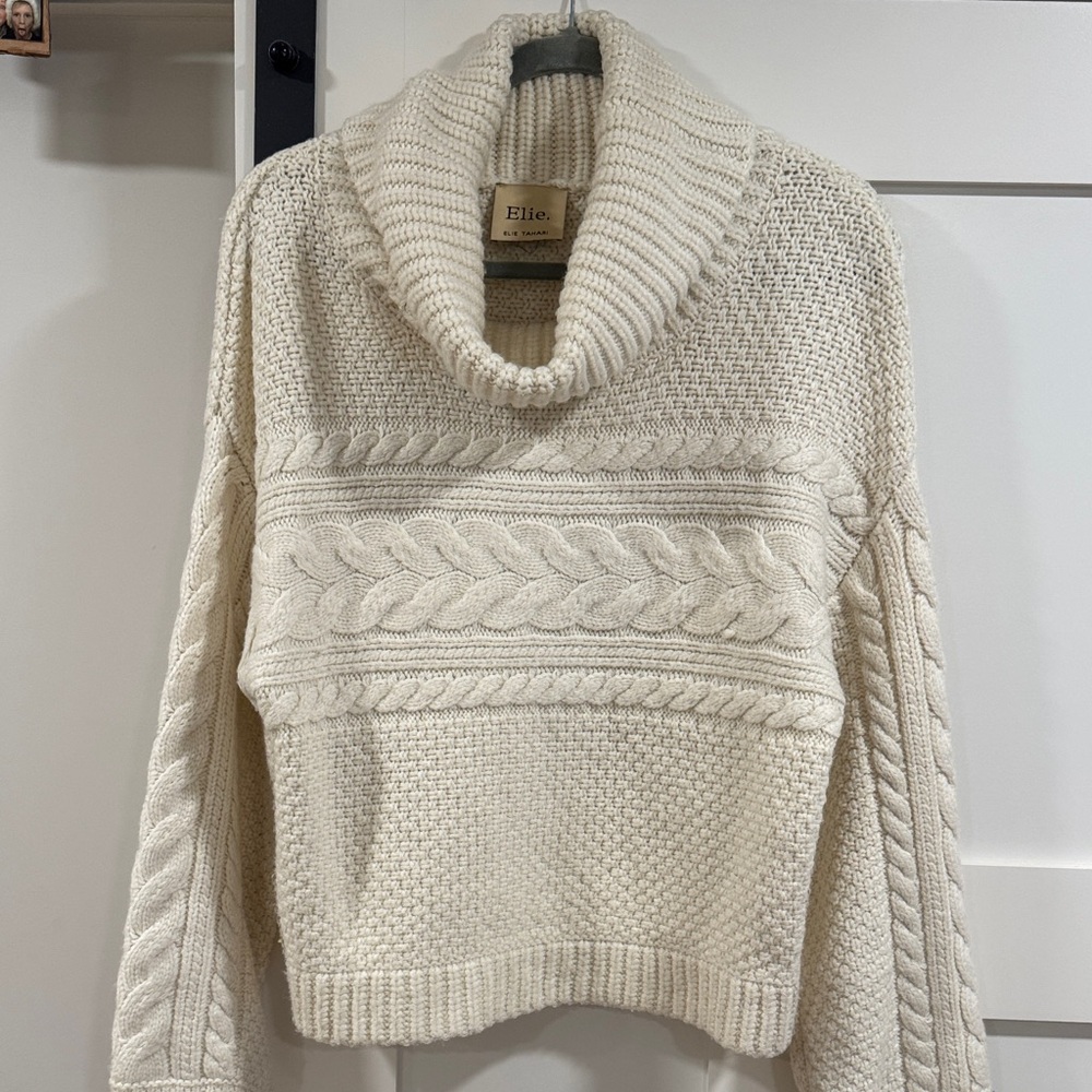 Ellie Off-White Cowl Neck Sweater